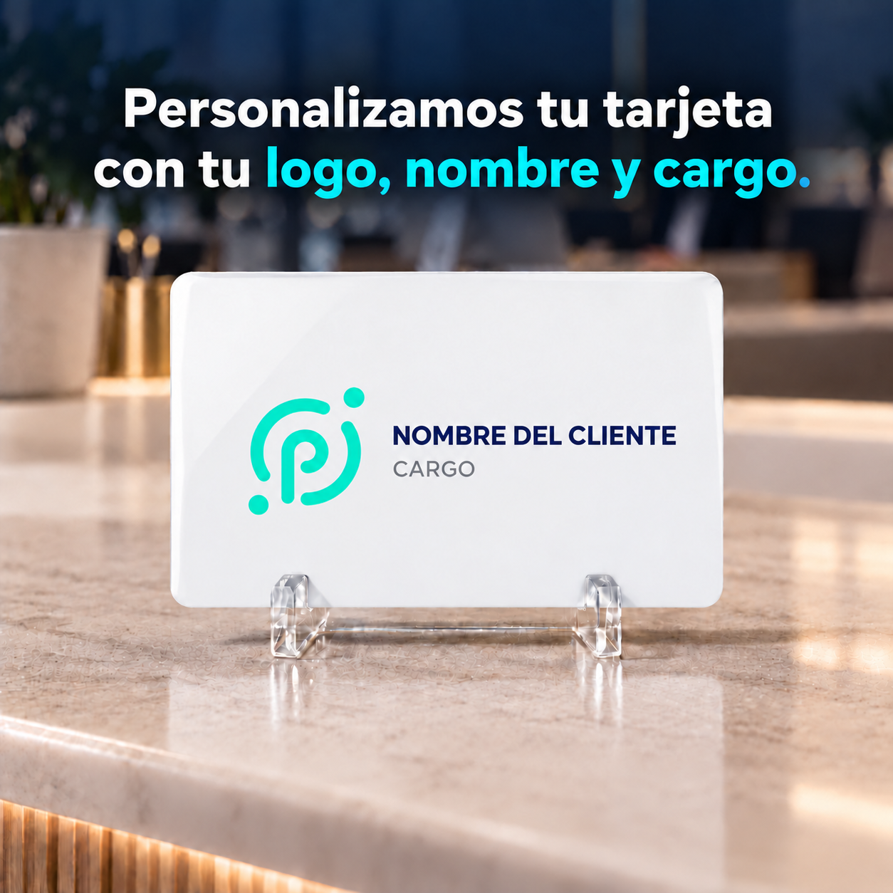 TARJETA INTELIGENTE PERSONALIZADA (OP.1: Logo lateral)