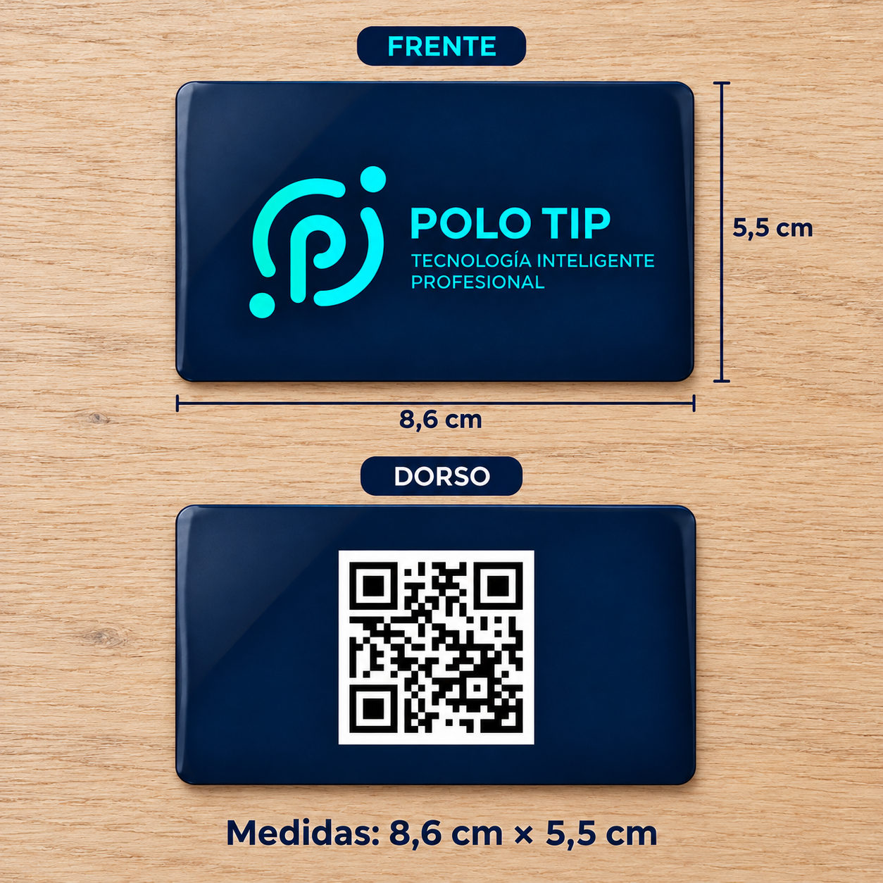TARJETA INTELIGENTE PERSONALIZADA (OP.1: Logo lateral)