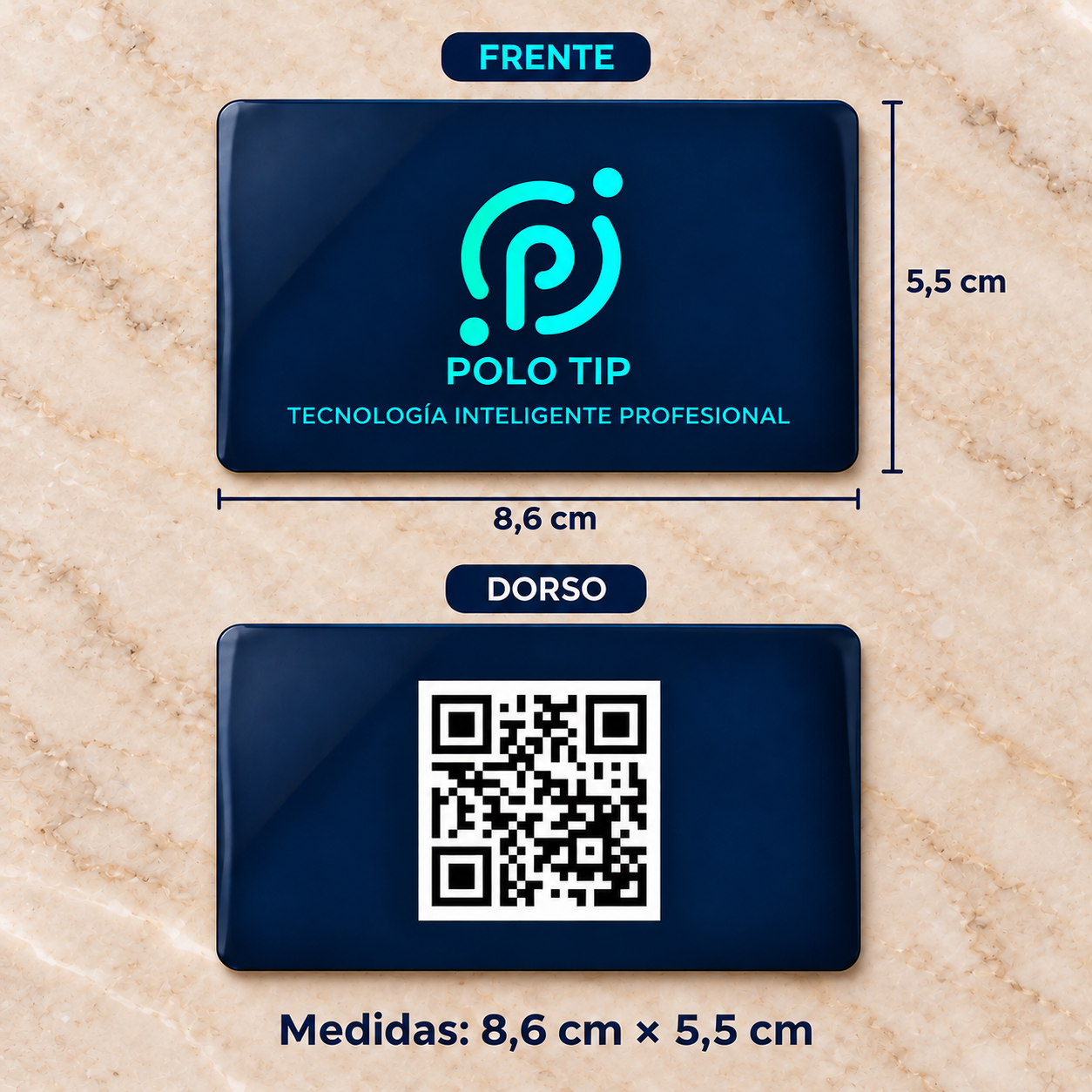 TARJETA INTELIGENTE PERSONALIZADA (OP.2: Logo Central)