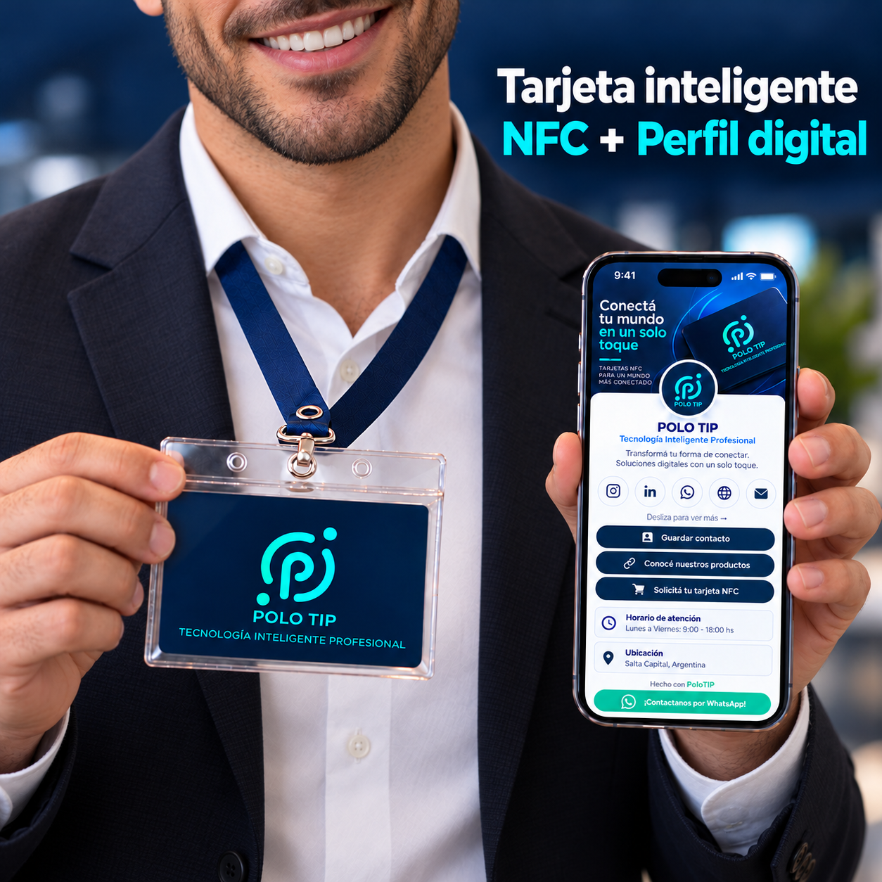 TARJETA INTELIGENTE PERSONALIZADA (OP.2: Logo Central)
